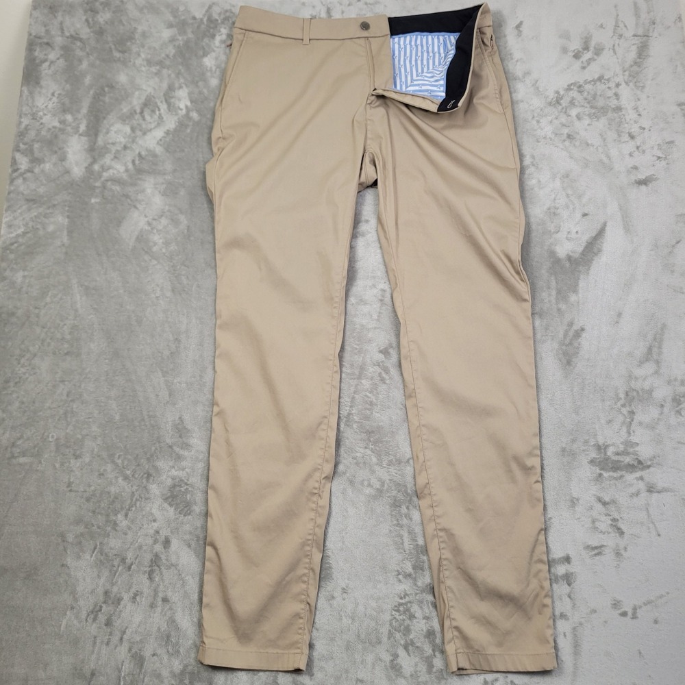 Bird Dogs Pants Mens 36x33 Lined Khaki Chino Athletic Stretch Tapered